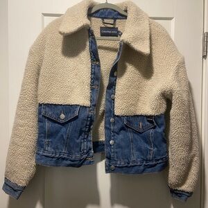 Calvin Klein Women's sherpa and Denim Jacket